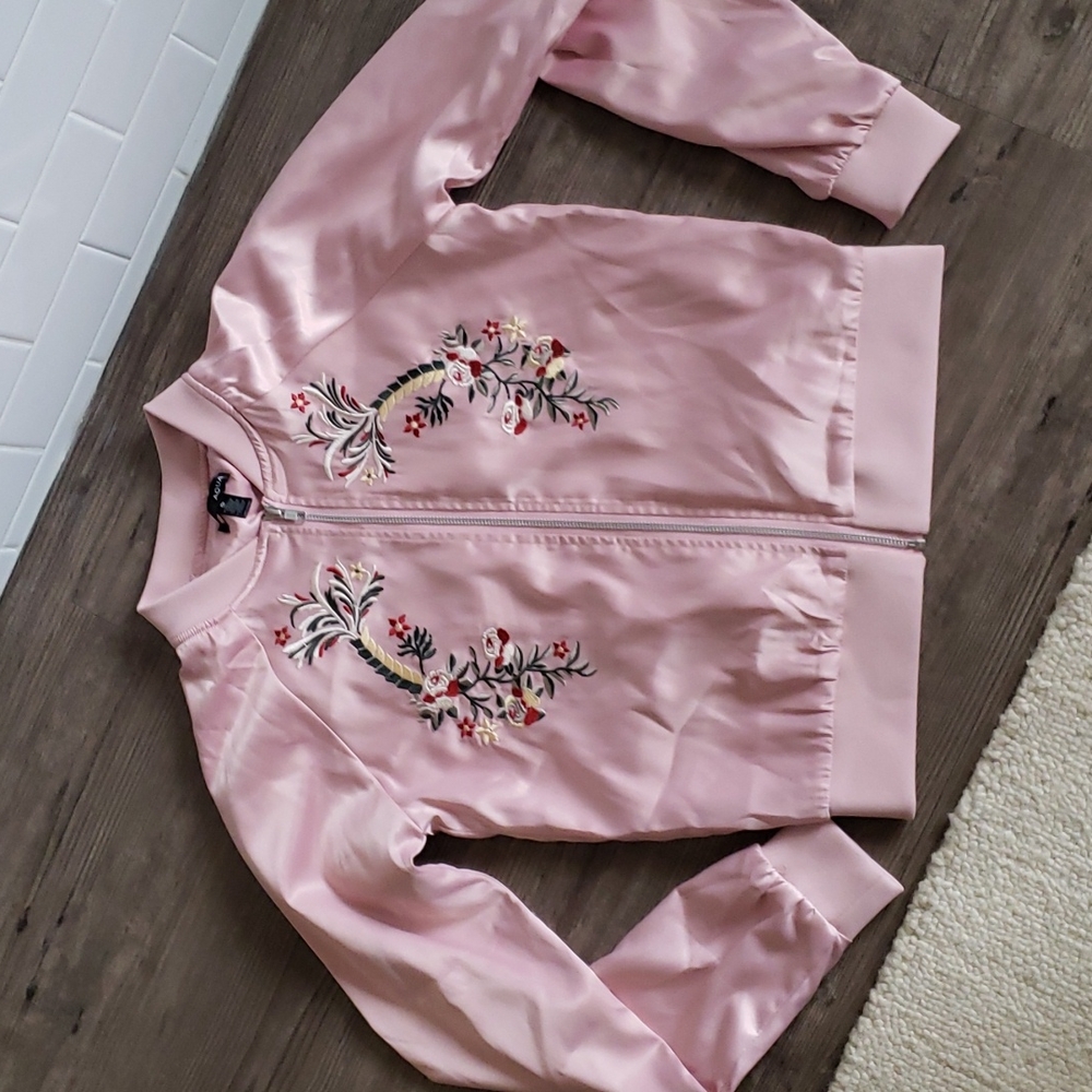 PInk satin jacket